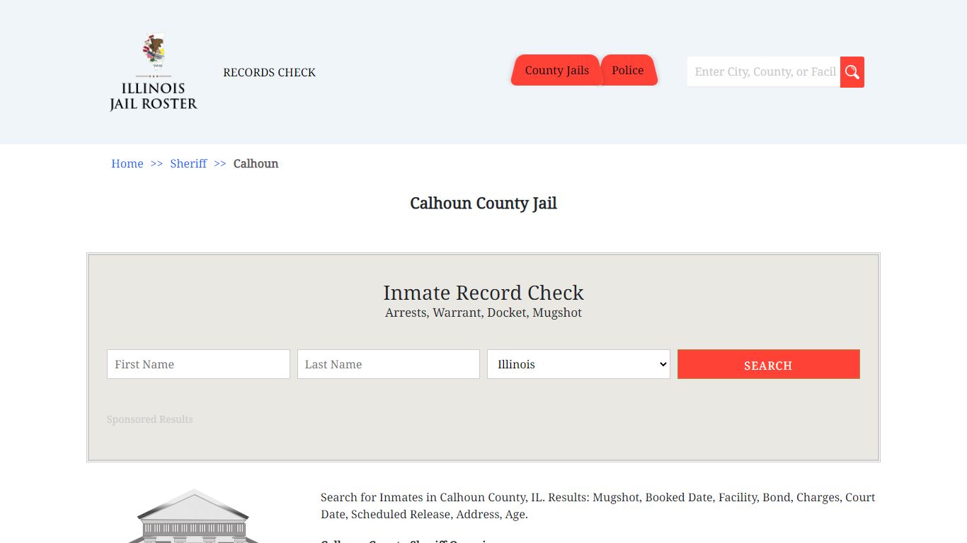 Calhoun County Jail - Jail Roster Search